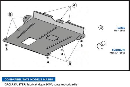 SCUT METALIC PROTECTIE MOTOR DACIA DUSTER  title=