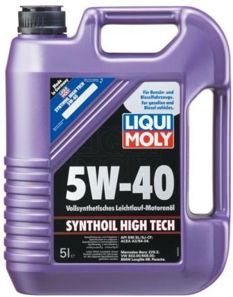 ULEI LIQUI MOLY SYNTHOIL HIGH TECH 5W-40 BIDON 5L title=