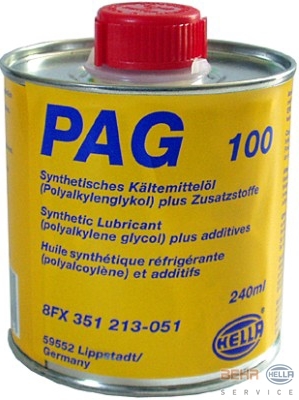 ULEI HELLA COMPRESOR AER CONDITIONAT PAG 100 240ML title=